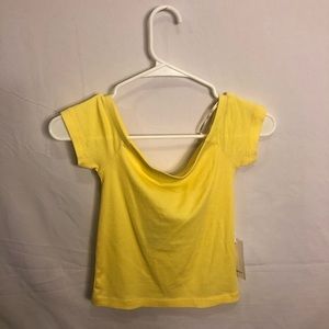 Forever 21 yellow off the shoulder top